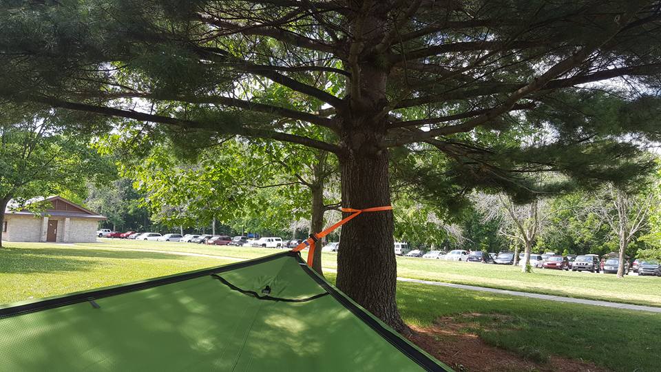Tentsile not quite level ft ben state park